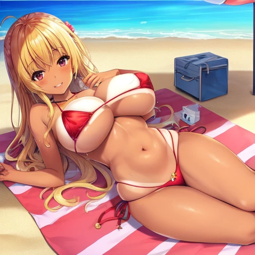 [Holara] स्तनों हँसना निपल्स R18 टॉपलेस gravure समुद्र तट महाकाव्य टैन रेखा बिकिनी सेक्सी पोज़ [चित्रकला]